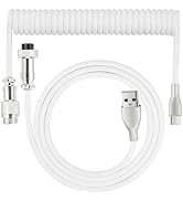 WLGQ USB C Keyboard Cable, USB C to USB A Cable for Gaming Coiled Keyboard, Braided Detachable Me...