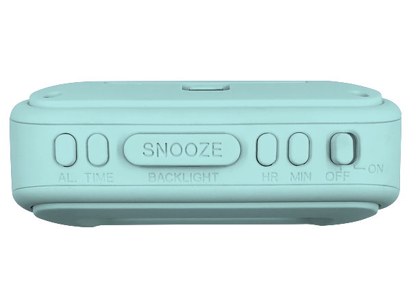 Simple easy to use controls and portability alarm clock