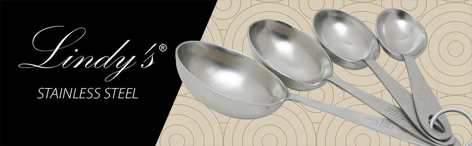 lindys stainless steel measuring scoop set 4 piece