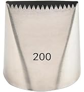 Cake Decorating Icing Tips Set, Crumb Coat Piping Tips, Professional Decorating Tools (Large#200)