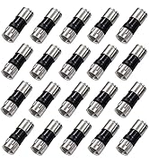 Taiss 20PCS RG6 Compression connectors,F Type Coaxial Cable Compression connectors (Black)