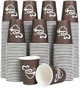 Clawsoff 300 Count 12 oz Paper Coffee Cups, Disposable Drinking Cups for Hot or Cold Beverage, 12...