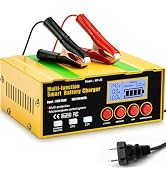 12-Amp Smart Battery Charger,Lithium,Lead-Acid(AGM/Gel/SLA) Pulse Repair Car Battery Charger,Tric...