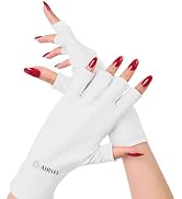 AIRSEE Premium UV Protection Gloves for Gel Manicures – UPF 50+ Fingerless Design, Anti UVA & UVB...
