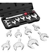 VANPO HVAC Torque Wrench 10–80 Ft-lb, 3/8 Inch Drive Adjustable Click Torque Wrench with Open End...