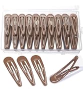 Teenitor 50Pcs Hair Barrettes For Women Brown Snap Hair Clips,2 Inch Hair Barrettes Hair Clips Fo...