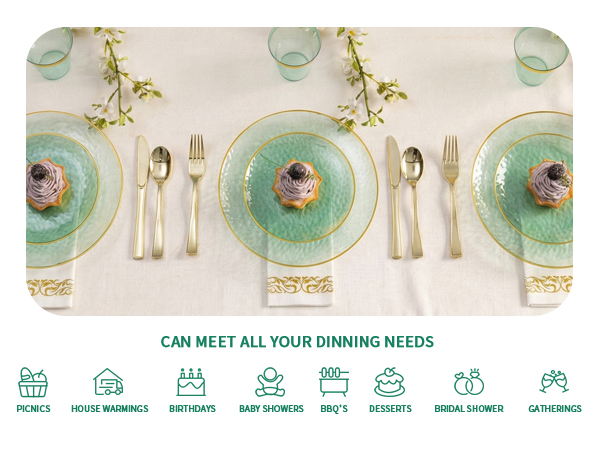 plastic plates sets