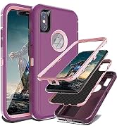 YmhxcY for iPhone XR Case Shockproof Dropproof Dust-Proof Drop Proof 3-Layer Durable Phone Case H...