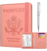 JKhandy Passport and Vaccine Card Holder Combo, Cover Case with CDC Vaccination Card Slot, Cute L...