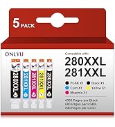 ONLYU 280XXL 281XXL Compatible for Canon Ink 280 and 281 Cartridges PGI-280XXL CLI-281XXL for Can...