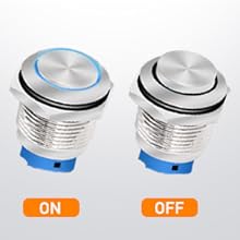 12V Blue Latching Push Button Switch