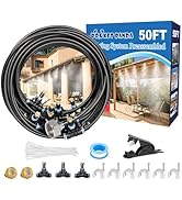 Pre-Assembled Misters for Outside Patio,Outdoor Water Misting Cooling System,50FT|15M.Backyard Mi...