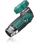 2WAYZ 90 Degree Hose Elbow Adapter - Heavy Duty Full Metal Body Garden Hose Shut Off Valve - 3/4-...