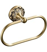 Celbon Antique Oval Towel Ring Holder Brass Material Towel Ring for Towel Storage Wall Mounted To...