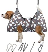 ATESON Dog Grooming Hammock Harness for Medium Dogs Nail Trimming, Dog Sling for Cutting Nails, D...