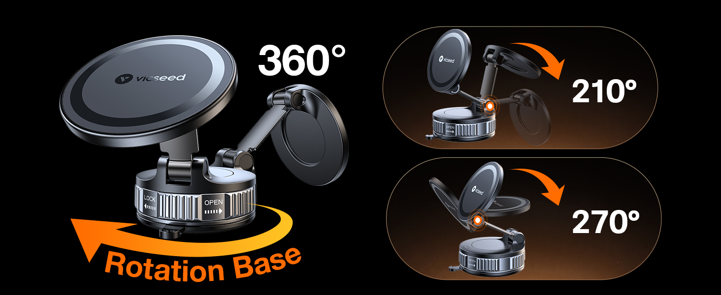 360 rotation base car mount for iphone 17 pro max