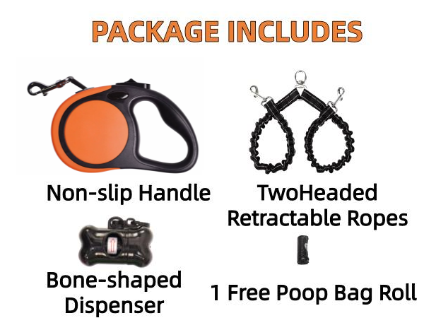 Dual Retractable Dog Leash