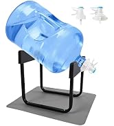 THRIFTYRACK 3-5 Gallon Water Jug Stand with 2 Dispenser Valves, Rust-Resistant Steel Stand with B...