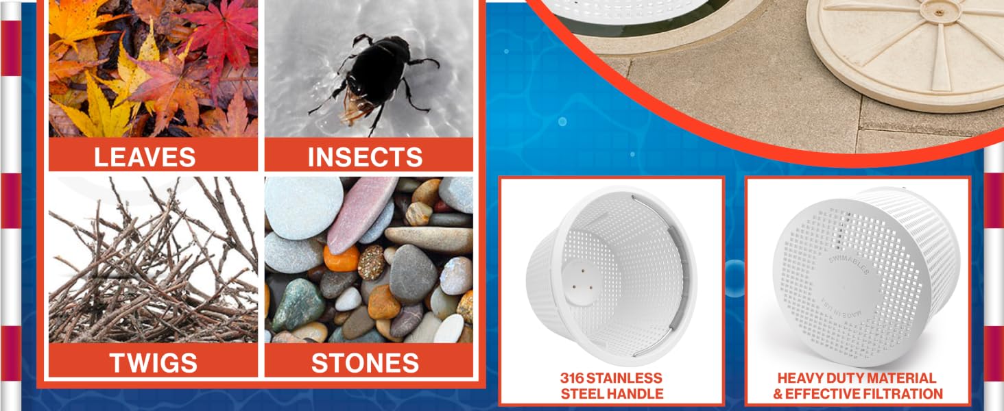 swimming pool's filter b9 strainer weighted basket's heavy duty compatible hayward sp1070 pentair