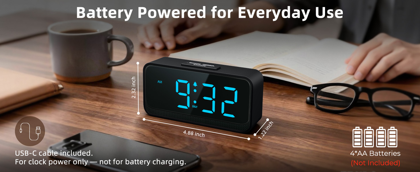 battery operated alarm clock