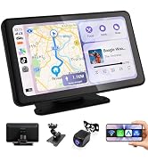 Haudio Portable Wireless Carplay Car Stereo, 7 inch HD Touchscreen for All Vehicles,with Apple Ca...