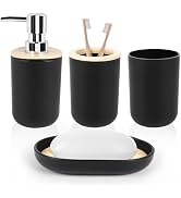 4 Piece Bathroom Accessories Set Plastic Bathroom Accessory Set Toothbrush Holder Toothbrush Cup ...