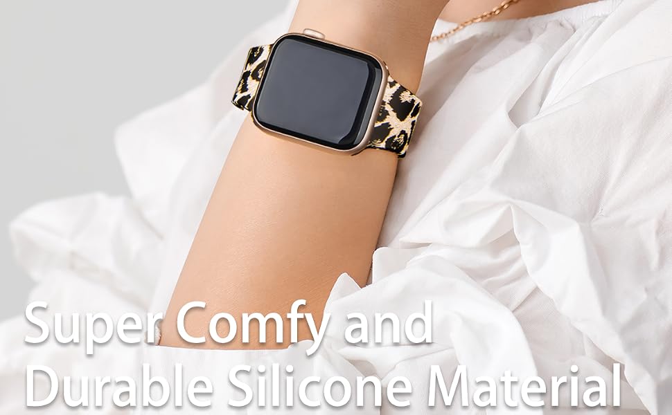 Floral Printed Pattern Sport Strap for iWatch Series 7 6 5 4 3 2 1 SE
