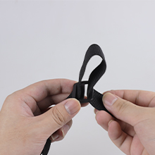 Insert the Tri-Glide sliders into the webbing