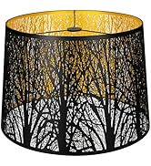 ALUCSET Metal Large Lampshade, Drum Lamp Shade 14" Top x 16" Bottom x 11" High, Lamp Shades for T...
