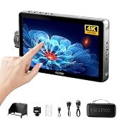 VILTROX DC-A1 2800Nits 7" Touchscreen Camera Field Monitor Sunshade Battery