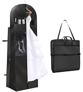 KEEGH 72 in Wedding Dress Garment Bag Luxury Plaid Long Gown Bags, Black | Tri-Fold Bridal Dress ...