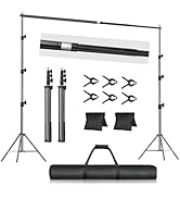 EMART 10x10FT Backdrop Stand, Photo Video Studio Adjustable&Lockable Heavy Duty Background Suppor...