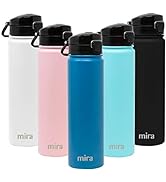 MIRA Stainless Steel Water Bottle - Hydro Vacuum Insulated Metal Thermos Flask Keeps Cold for 24 ...