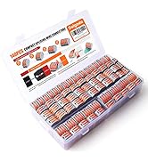 Delgada 140pcs Lever Nuts 4 Conductor Wire Connectors Assortment Pack,2/3/4/5 Port Compact Wire N...