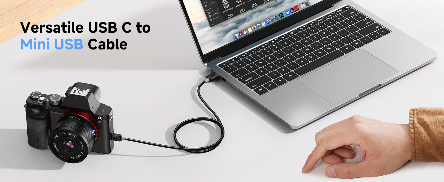 Cable Matters Mini USB to USB C cable for game controllers and cameras