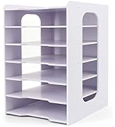 SONGWAY File Organizer for Desk - Desk Organizer for Document, Multifunctional 7 Tier Vertical Fi...