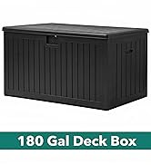 YITAHOME 150 Gallon Large Deck Box with Side Handles, Outdoor Double-Wall Storage for Patio Furni...