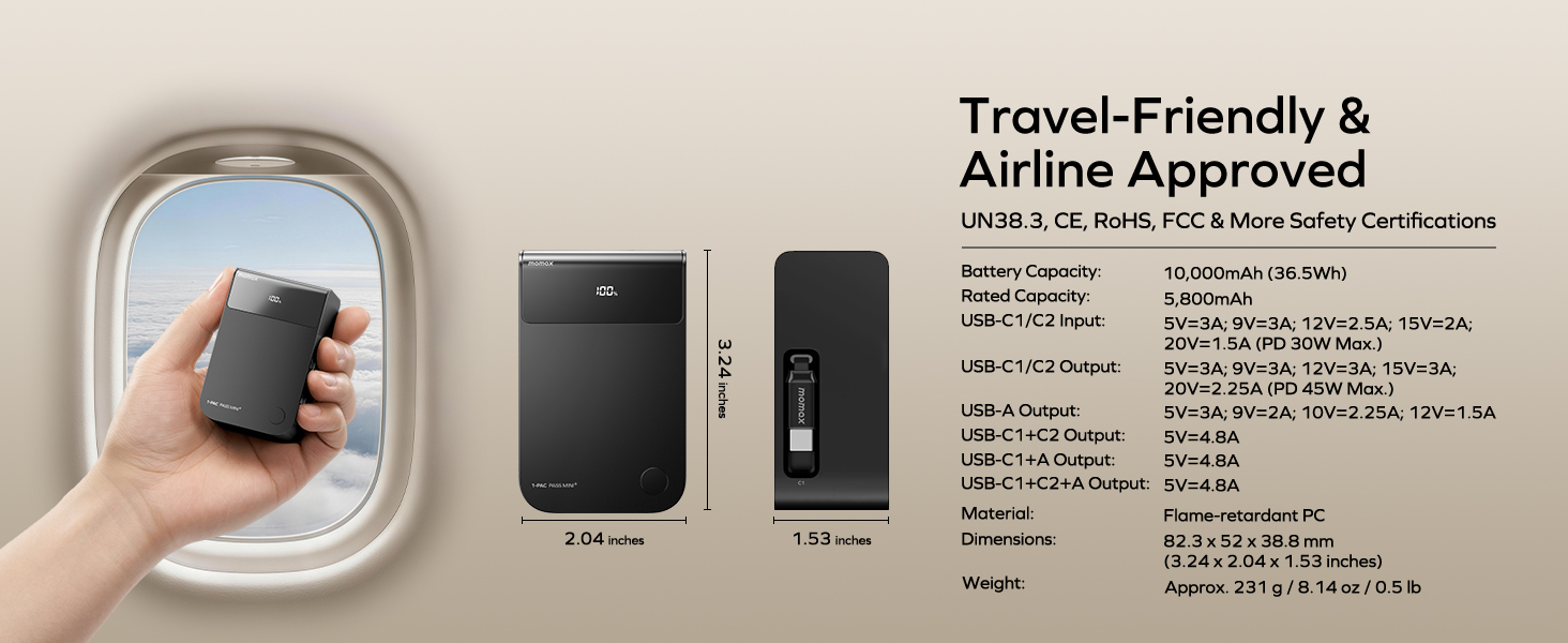 MOMAX Mini Portable Charger