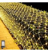 LitHome 21ft x 5ft Christmas Net Lights, 360 LED Mesh Fairy String Lights with 8 Modes, Connectab...