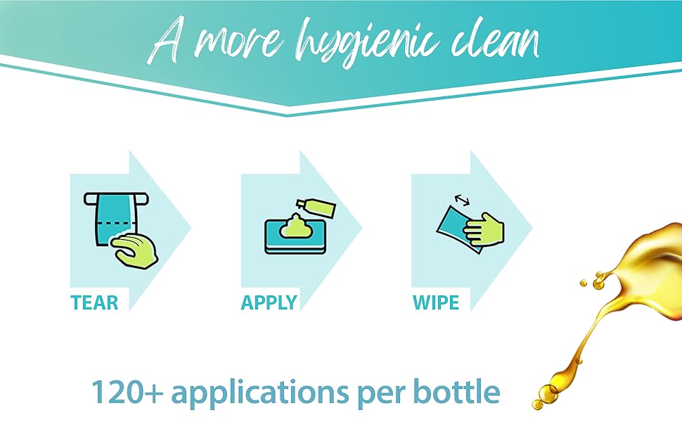 toilet paper foam gel spray wet wipe alternative
