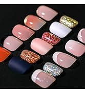 Teenitor Short Press on Nails, 312pcs French Nail Manicure Kit, False Nails with Design, French T...