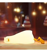 Okayera Lying Duck Night Light, Soft Silicone Nursery Animal Lay Flat Lamp, Portable USB Recharge...