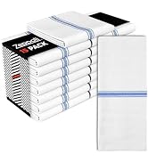 Zeppoli Classic Dish Towels - 15 Pack - 14" by 25" - 100% Cotton Kitchen Towels - Reusable Bulk C...