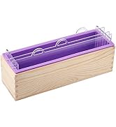 AHANDMAKER 48oz Soap Making Tool Set, Silicone Loaf Soap Mold with Silicone Mold, Wooden Box, Acr...