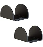 JUBEST 2 Pack Matte Black Floor Guide Floor Mount Sliding Barn Door Hardware Up to 1-13/16