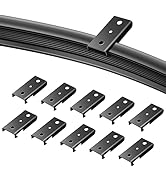 TOKPLNU Ceiling Mount Bracket for Flexible Bendable Curtain Track, Black Curved Curtain Rail Ceil...