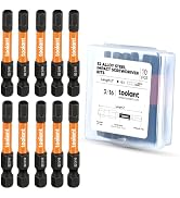 toolant 3/16" Impact Hex Bits Set 10pcs,1/4” Hex-Shank Allen Wrench Drill Bit Set, S2 Steel, CNC ...