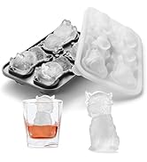 Nax Caki 3D Highland Cow Ice Cube Tray, Large Silicone Fun Shapes Ice Cube Mold for Whiskey,Cockt...