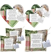 Ephoou Mini Pocket Prayer Quilts Set of 6 with Cross Inside, 3 Squares & 3 Hearts Christian Gifts...
