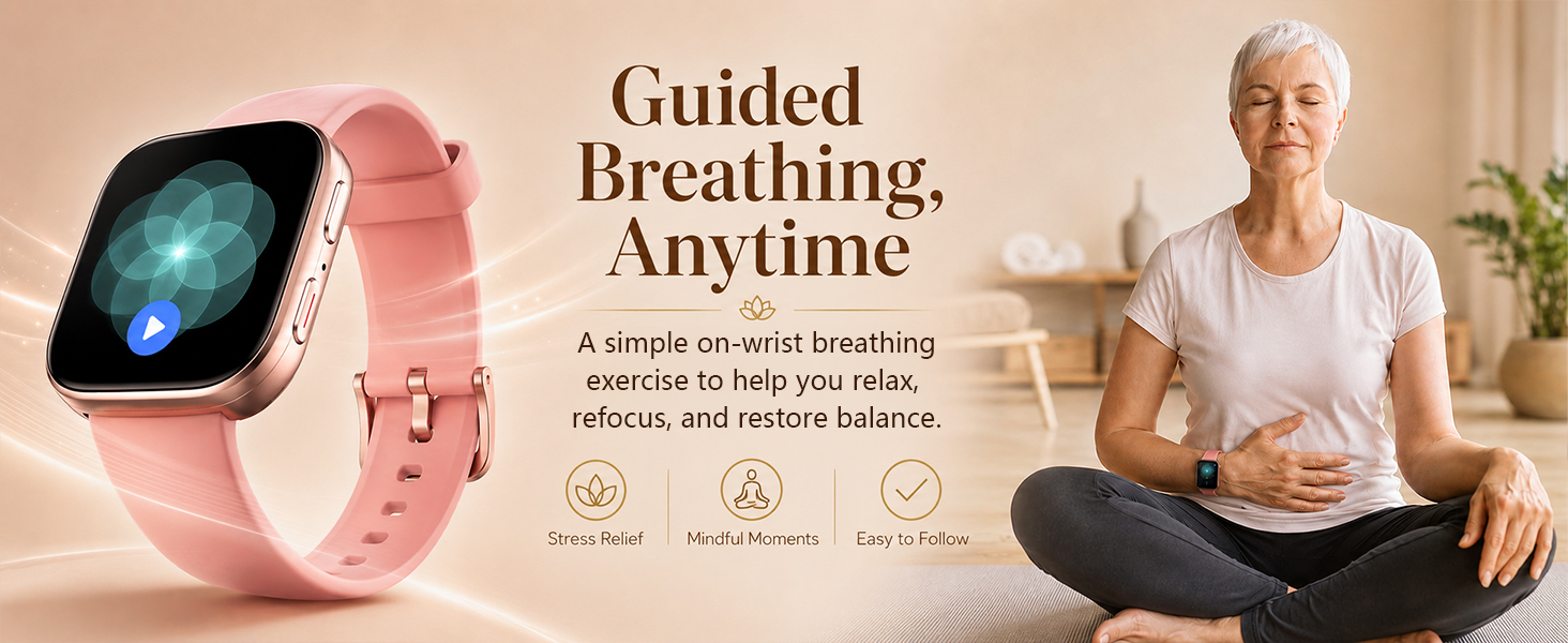 smart watch with breath exercise